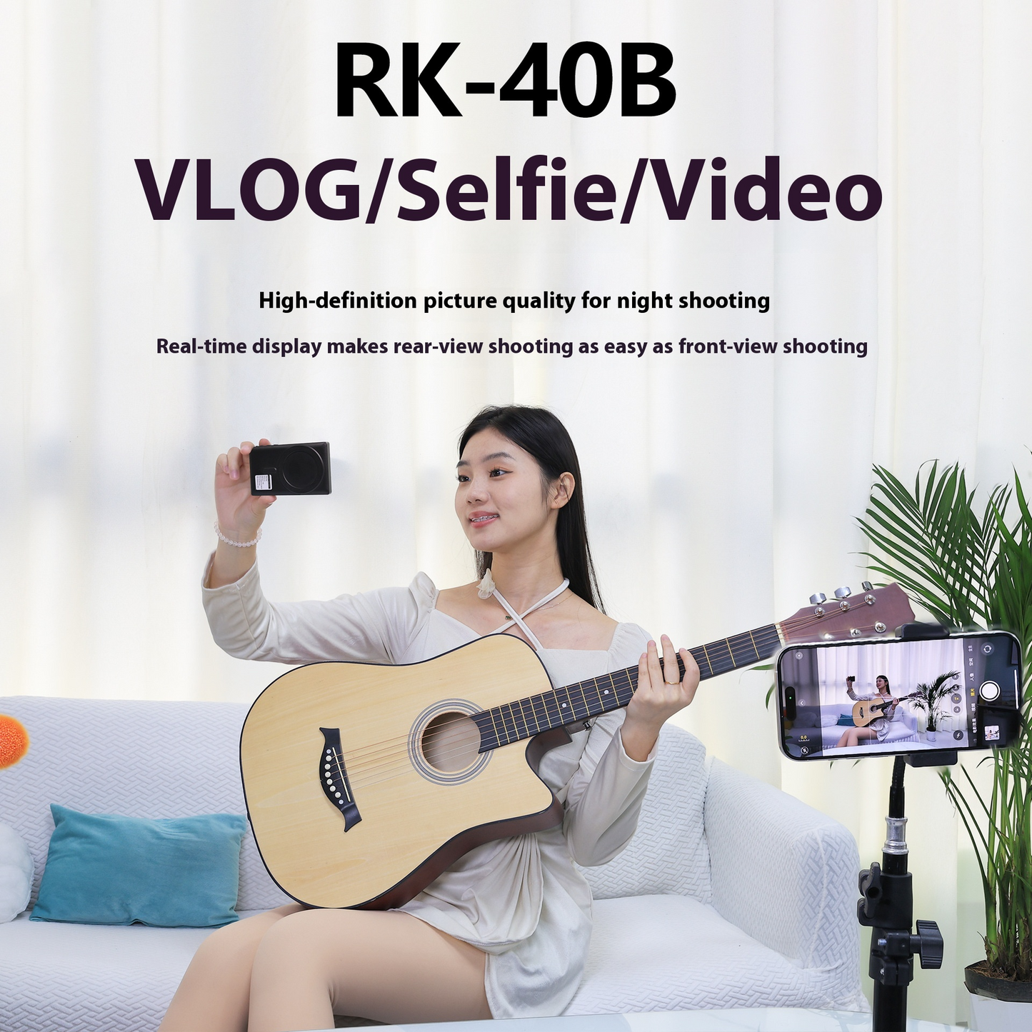 Wireless Selfie Device Cocok Untuk Selfie/Vlog Dengan Kamera Belakang