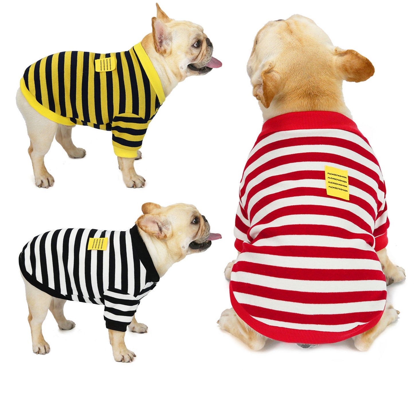條紋鬥牛犬毛衣 - 秋冬外套 | Striped Bullfighting Sweater for Dogs - Fall/Winter Coat