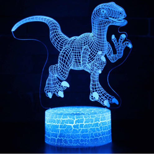 3D Colorful Dinosaur LED Touch Remote Night Light