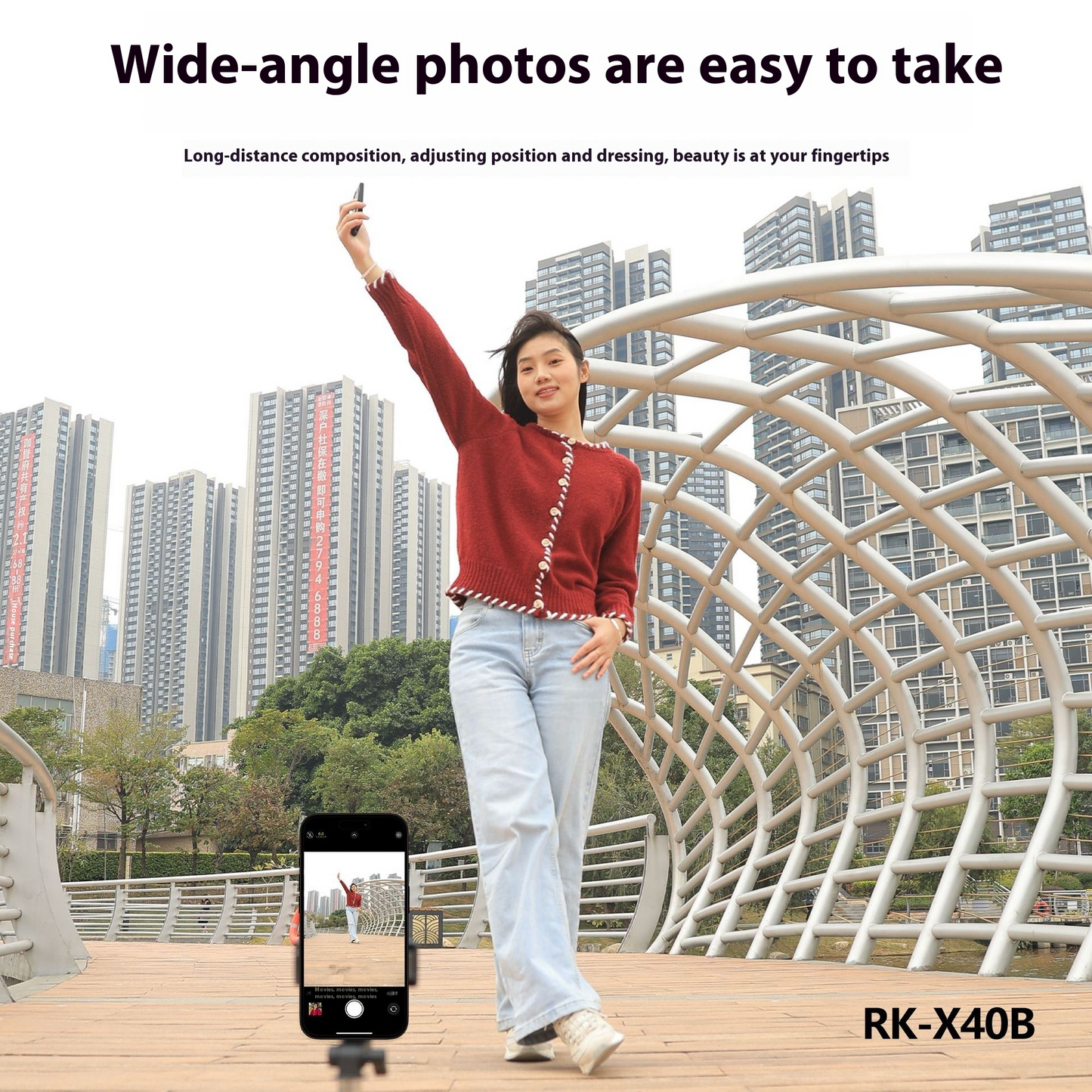 Wireless Selfie Device Cocok Untuk Selfie/Vlog Dengan Kamera Belakang