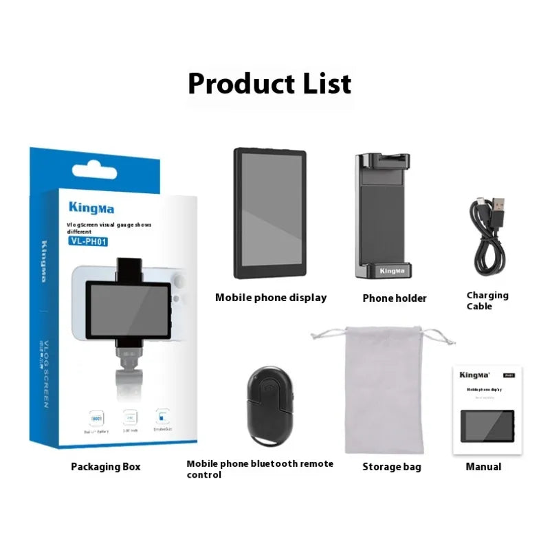 Mobile Phone Selfie Mirror Display Canggih Screen Magnetic Suction Phone Clip